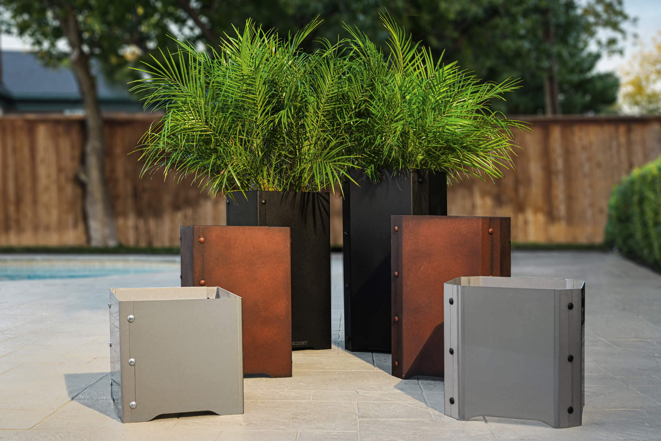 Floraform Steel Planter lineup of products